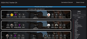 ESEA PUG Tracker - ZA image